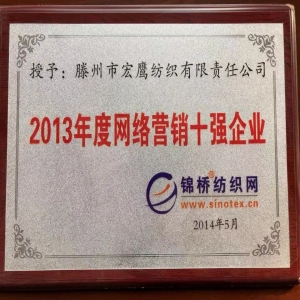 紡織網絡知名度十強企業(yè)